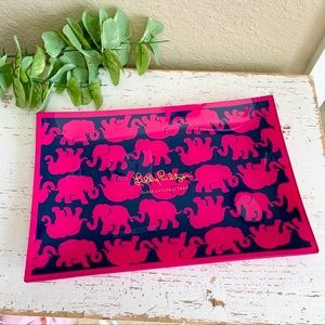 Lilly Pulitzer Glass Tray Tusk in Sun Design Jewelry Tray